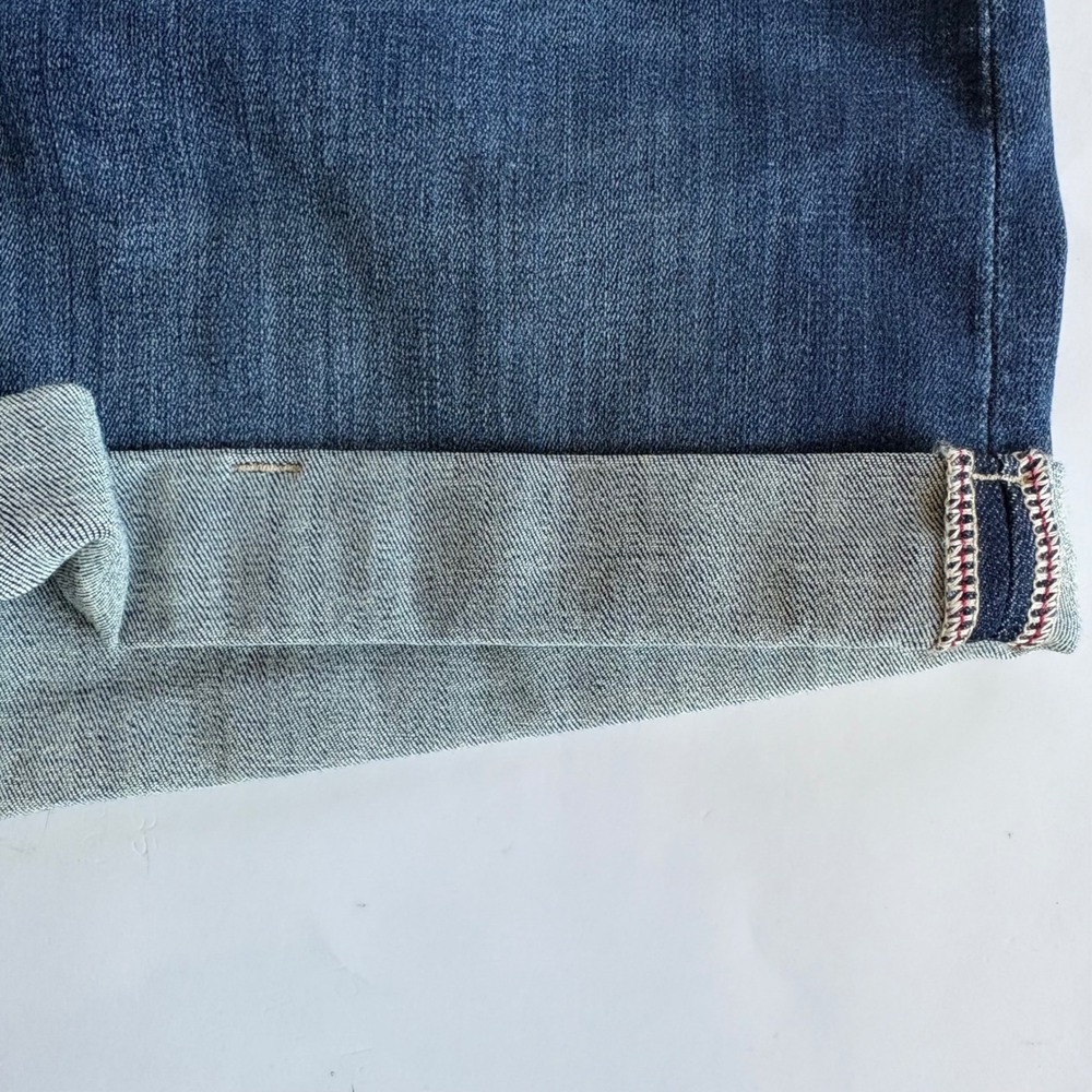 Judy Blue High Waist Pull On Denim Shorts Dark Wash Cuffed Large NWT Elastic Wst - Picture 5 of 7